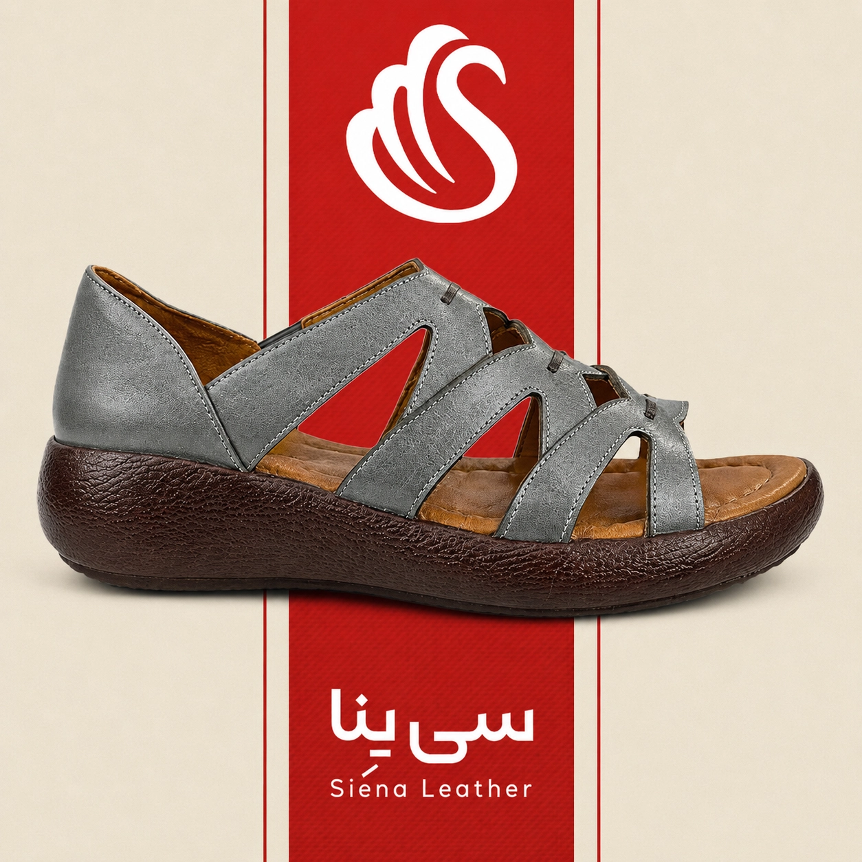 صندل طبی راحتی کد ۲۶۰۱ – چرم طبیعی در هفت رنگ با زیره PU
