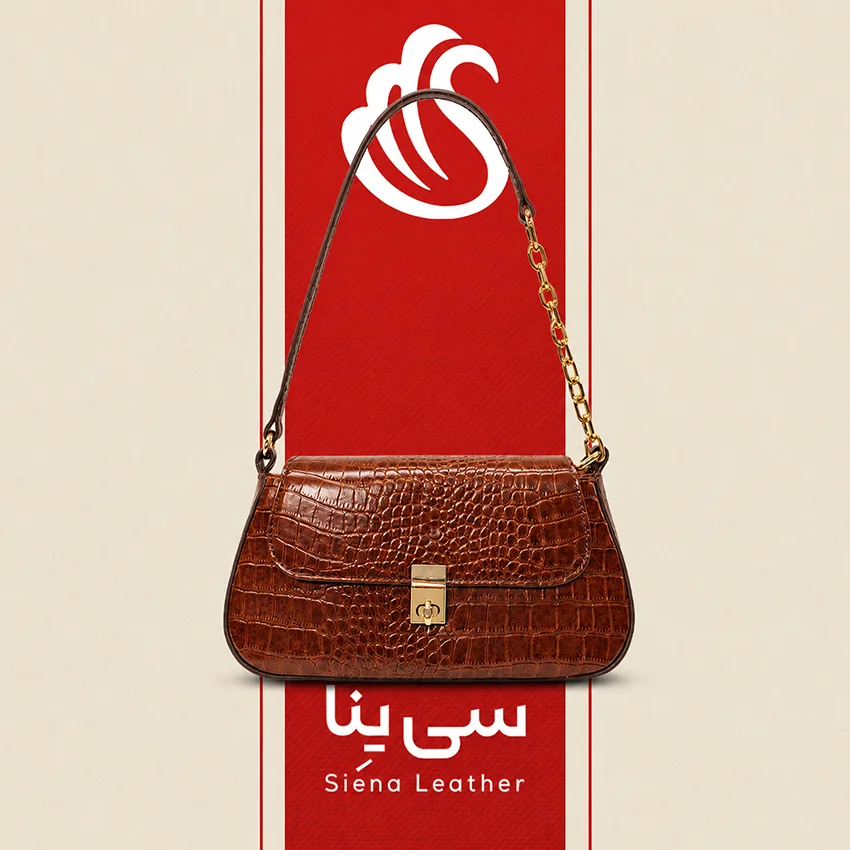 کیف تمام چرم کلاسیک کد ۳۰۷۵ – چرم سی ینا قشم با تنوع بافت و رنگ، ابعاد ۱۳×۲۵