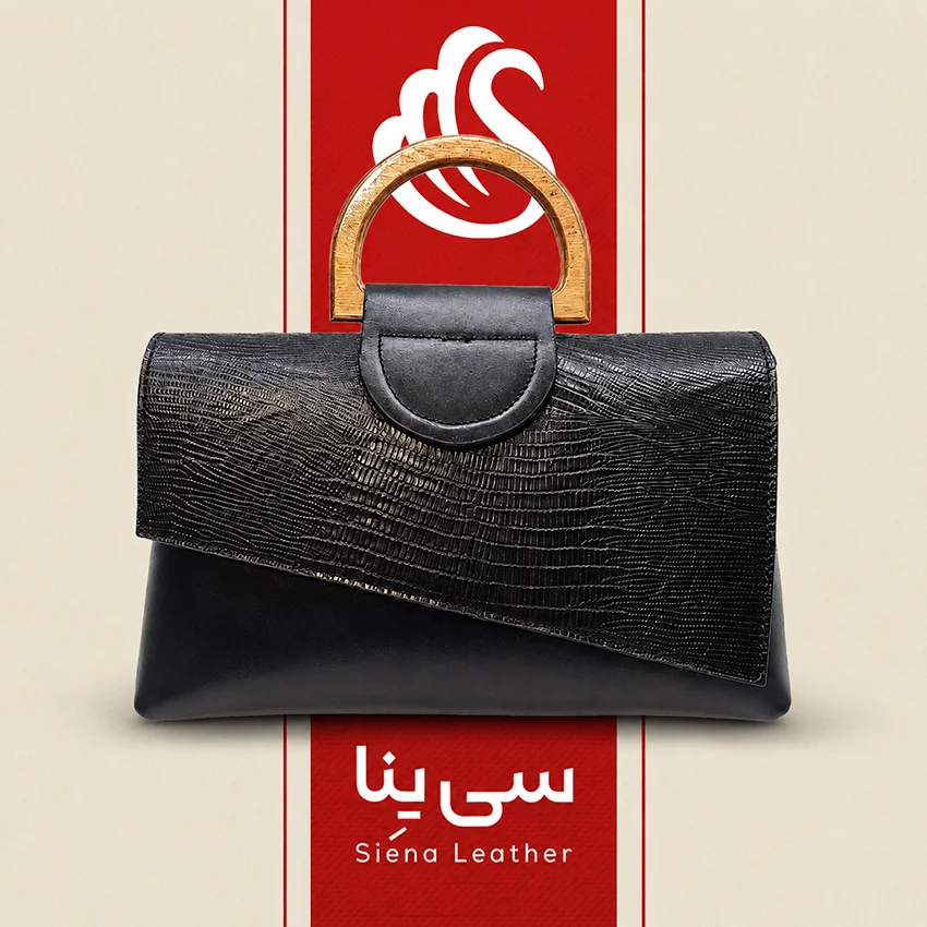 کیف تمام چرم کلاسیک کد ۳۰۶۷ – چرم سی ینا قشم با تنوع بافت و رنگ، بند بلند و پشت زیپ