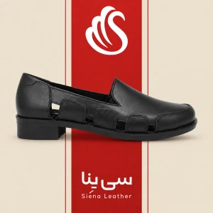 کفش طبی راحتی کد ۱۳۴۳ – چرم طبیعی در دو رنگ با زیره PU سبک و انعطاف‌پذیر